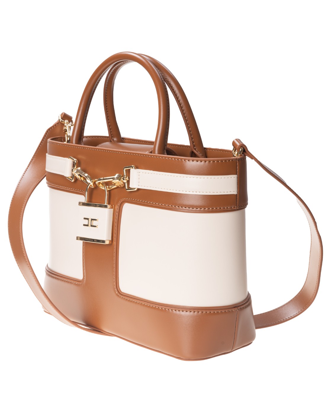 shop ELISABETTA FRANCHI Saldi Borsa: Elisabetta Franchi borsa shopper media con lucchetto.
Tracolla regolabile e rimovibile.
Pelle sintetica con effetto abrasivato, bicolore.
Lunghezza manici: 11 cm.
Dimensioni: 30 x 22 x 11 cm.
Composizione: 100% pelle sintetica.
Animal free.
Fabbricato in Italia.. BS41A22E2-Q65CUOIO/BURRO number 1734656